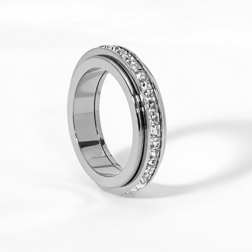 FREE Today: 1Pcs Shiny Relieve Anxiety Spinner Ring Titanium Steel - image 2