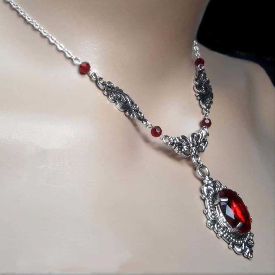 FREE Today: Victorian Gothic Rose Choker Antique Silver Filigree Witch Vampire Necklace - image 6