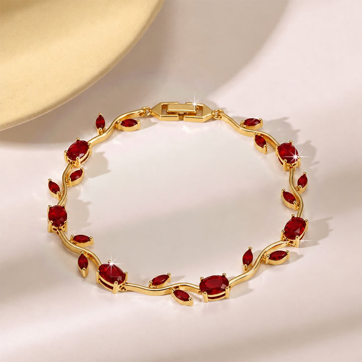 FREE Today: Romantic Tulip Bracelet Multicolor Floral Crystal - Red - Golden - image 17