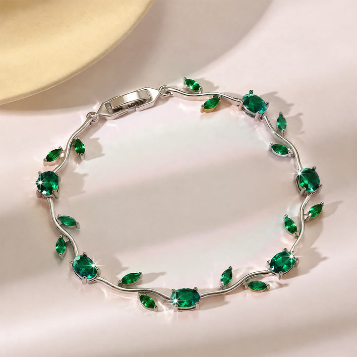 FREE Today: Romantic Tulip Bracelet Multicolor Floral Crystal - Green - Silver Color - image 48
