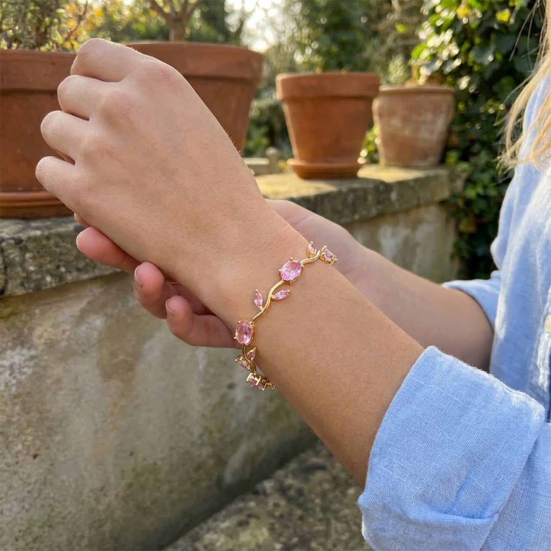 FREE Today: Romantic Tulip Bracelet Multicolor Floral Crystal - image 2