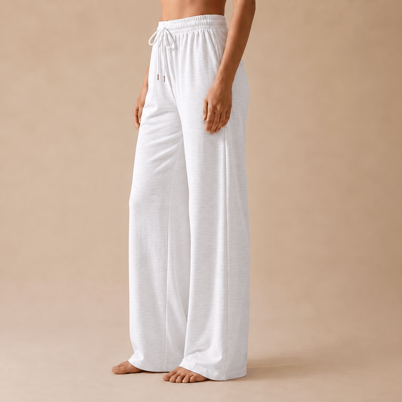 Olivenorma Women Casual Loose Polyester Straight Leg Sweatpants - White - 4XL - image 10