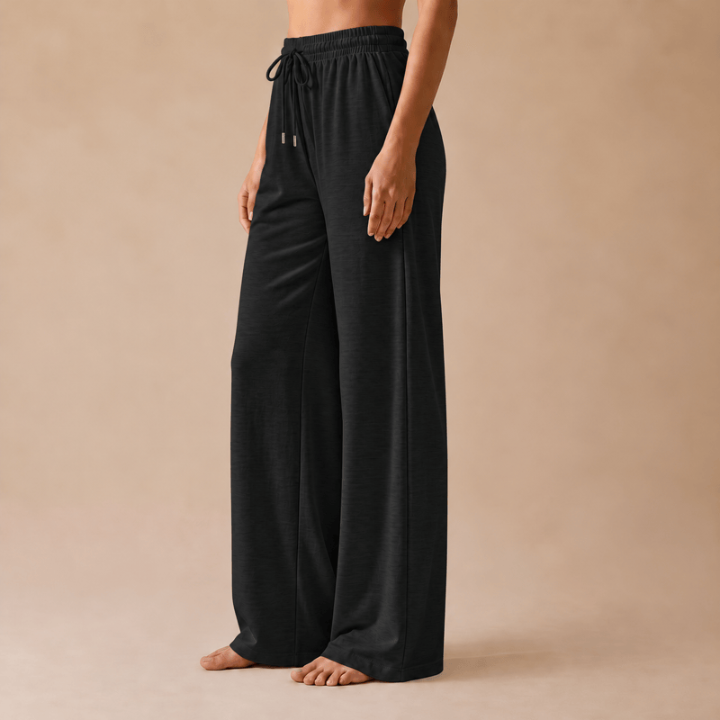 Olivenorma Women Casual Loose Polyester Straight Leg Sweatpants - Black - 4XL - image 20