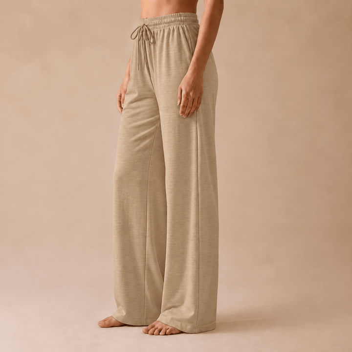Olivenorma Women Casual Loose Polyester Straight Leg Sweatpants - Khaki - 4XL - image 40