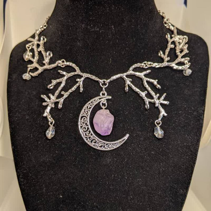 Olivenorma Whimsigoth Crescent Branch Amethyst Necklace - image 3