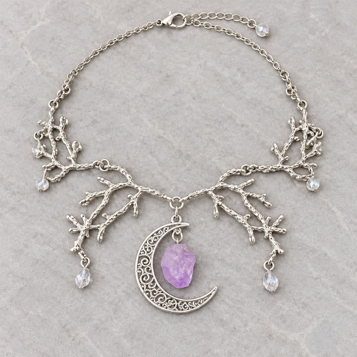 Olivenorma Whimsigoth Crescent Branch Amethyst Necklace - image 4