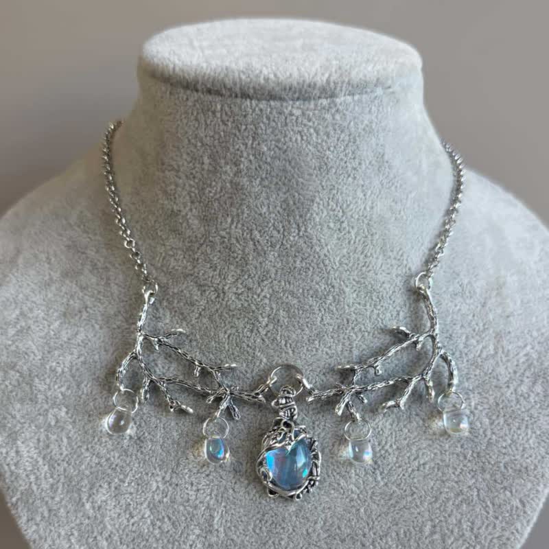 Olivenorma Whimsigoth Twig Cluster Moonstone Necklace - image 3