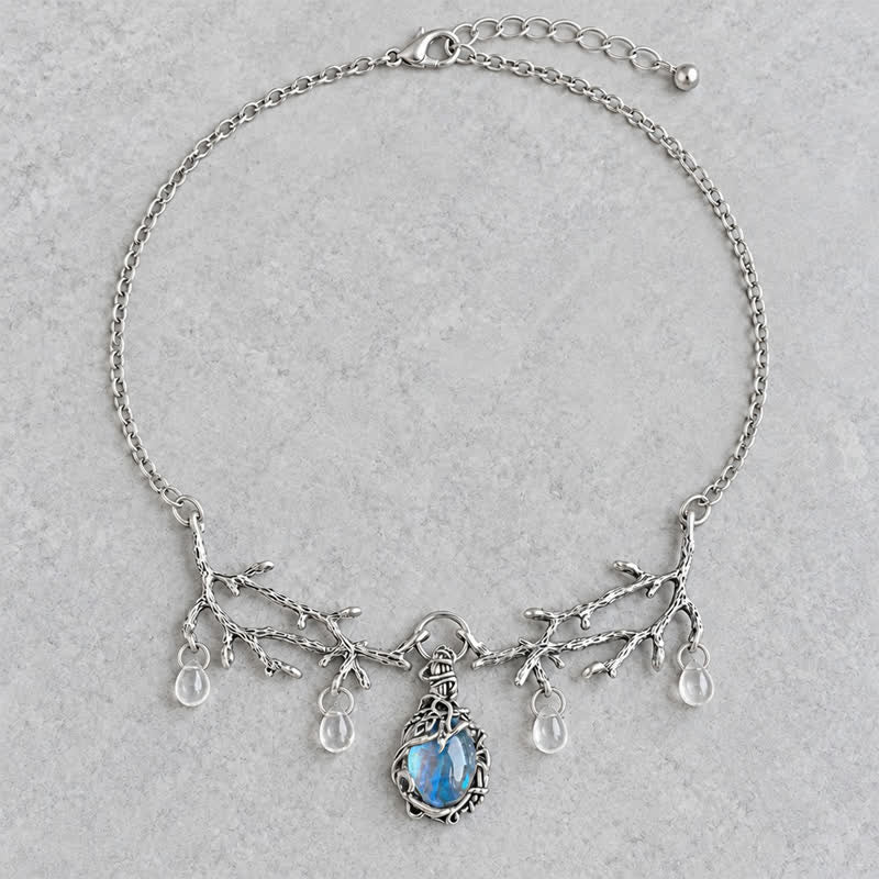 Olivenorma Whimsigoth Twig Cluster Moonstone Necklace - image 4