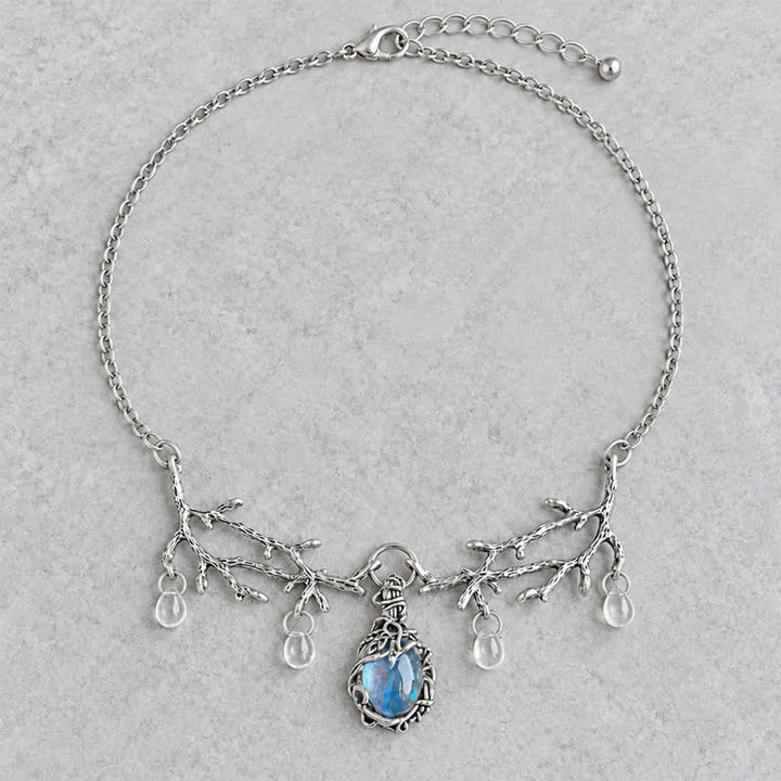 Olivenorma Whimsigoth Twig Cluster Moonstone Necklace - image 4