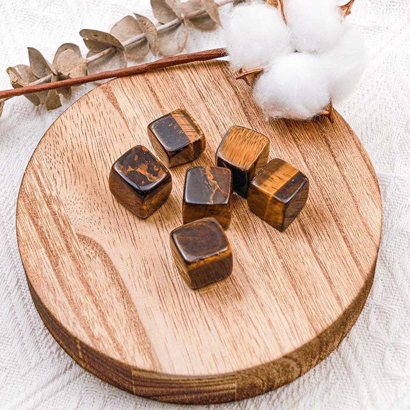 Olivenorma Tiger Eye Protection Crystal Cube - Tiger Eye - image 0