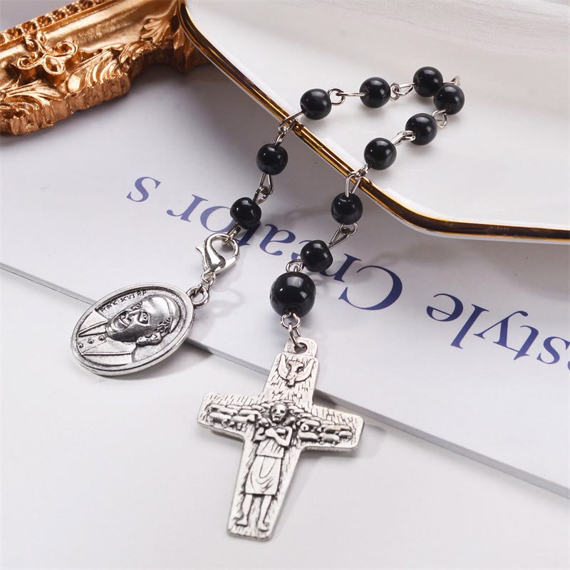 Olivenorma Vatican Holy Father Cross Pendant Rosary Beads Bracelet - image 2