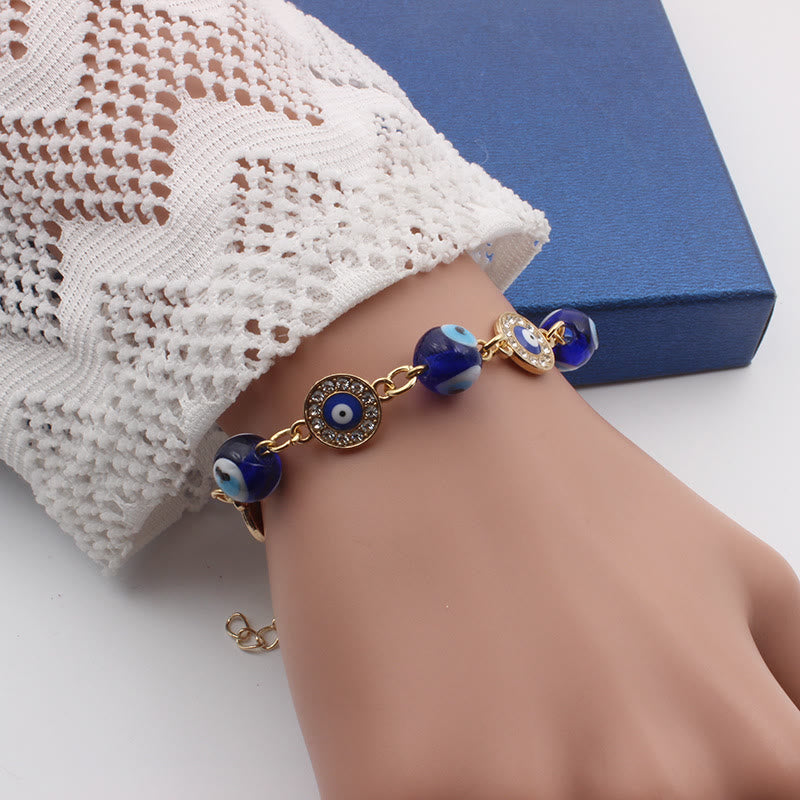 Olivenorma "Always Protected" Gold Chain Evil Eye Bracelet  - image 7