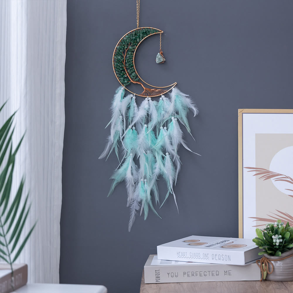 Olivenorma Natural Gravel Woven Tree of Life Moon Dream Catcher - image 56