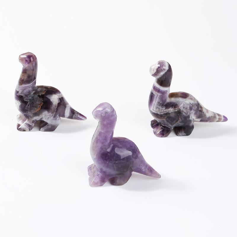 Olivenorma 2.5 Inches Crystal Dinosaur Home Docor Gemstone Decoration - Amethyst - image 16