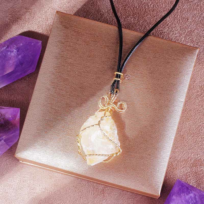 Olivenorma Natural Crystal Rough Handmade Pendant Necklace - image 6