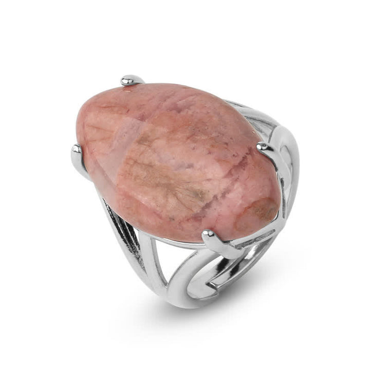 Olivenorma Amethyst Melon Seed Shape Adjustable Ring - Rhodonite - image 30