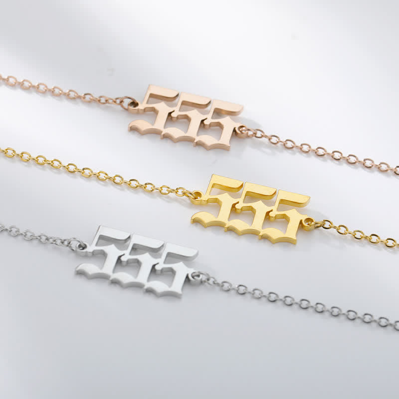 Angel Number Spiritual Anklet Bracelet  - Silver - 555 - image 7