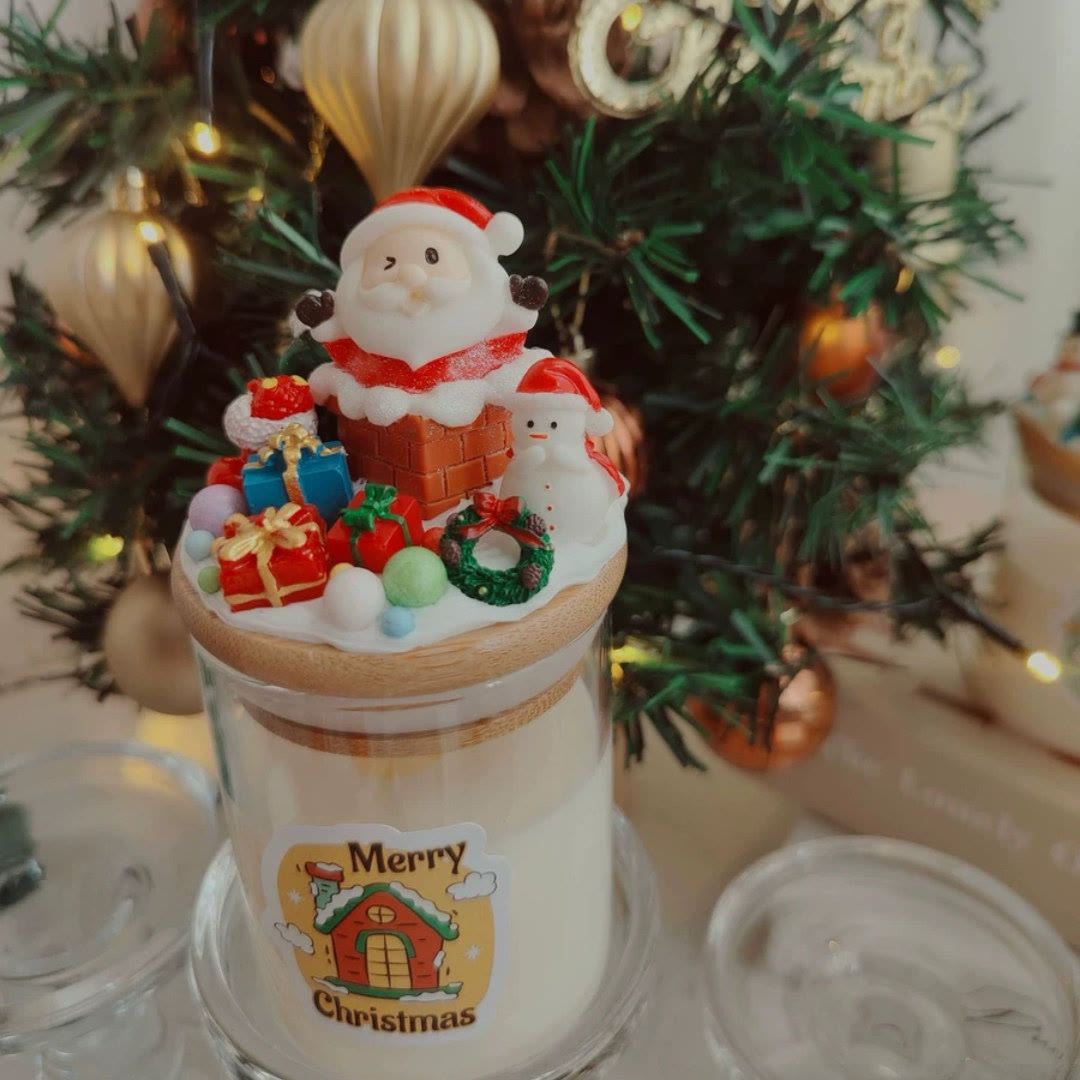 Olivenorma Christmas Santa Decor Candle - Cup Chimney Santa-6.5*14cm - image 10