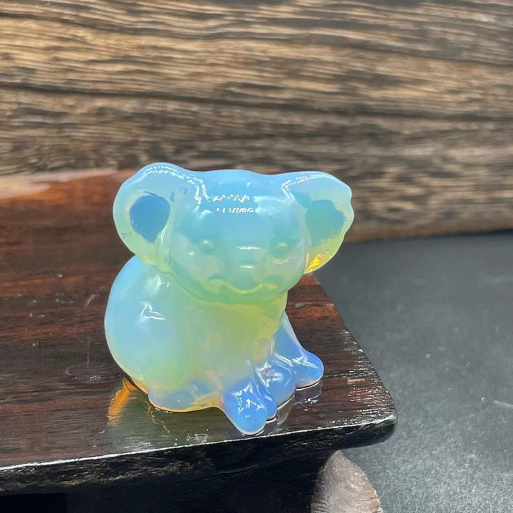 Olivenorma 1.2 Inches Carved Cute Koala Figurine Gemstone Decoration - Opalite - image 16