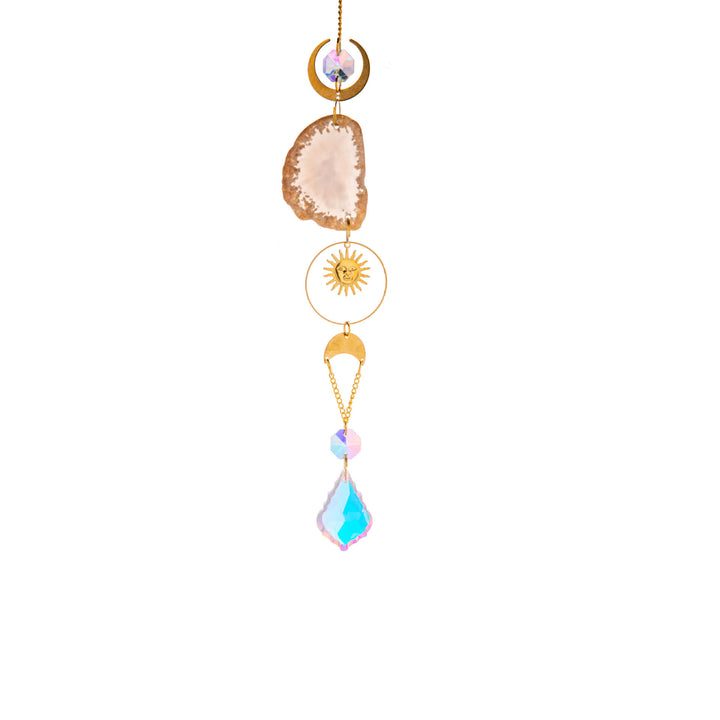Olivenorma Agate Suncatcher Wind Chime - Rose Quartz - image 9