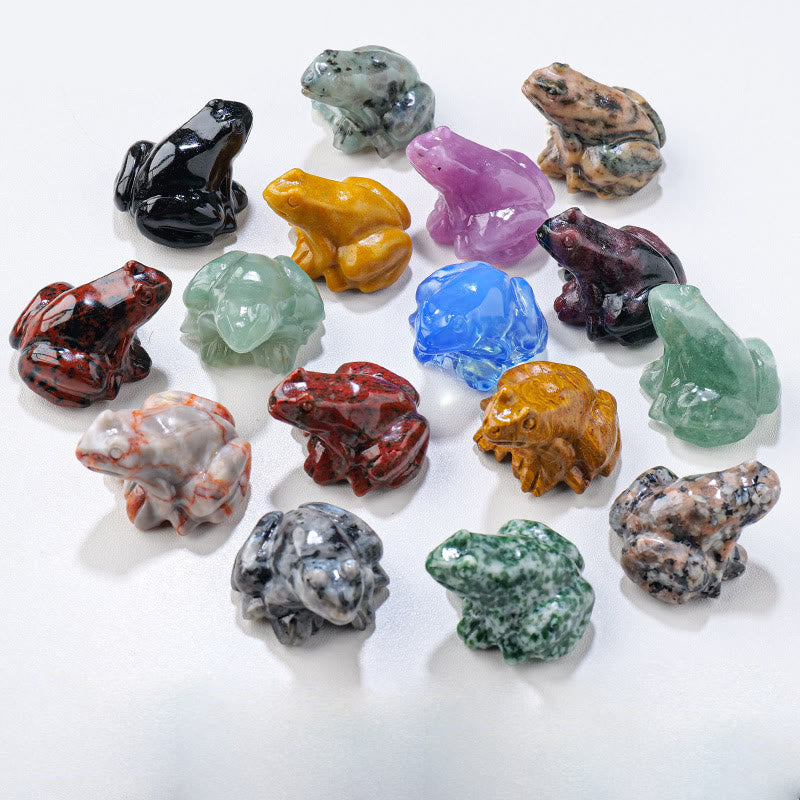 Olivenorma Natural Gemstone Carved Frog Statue Gemstone Decoration - image 41