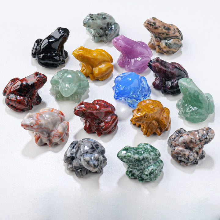 Olivenorma Natural Gemstone Carved Frog Statue Gemstone Decoration - image 41