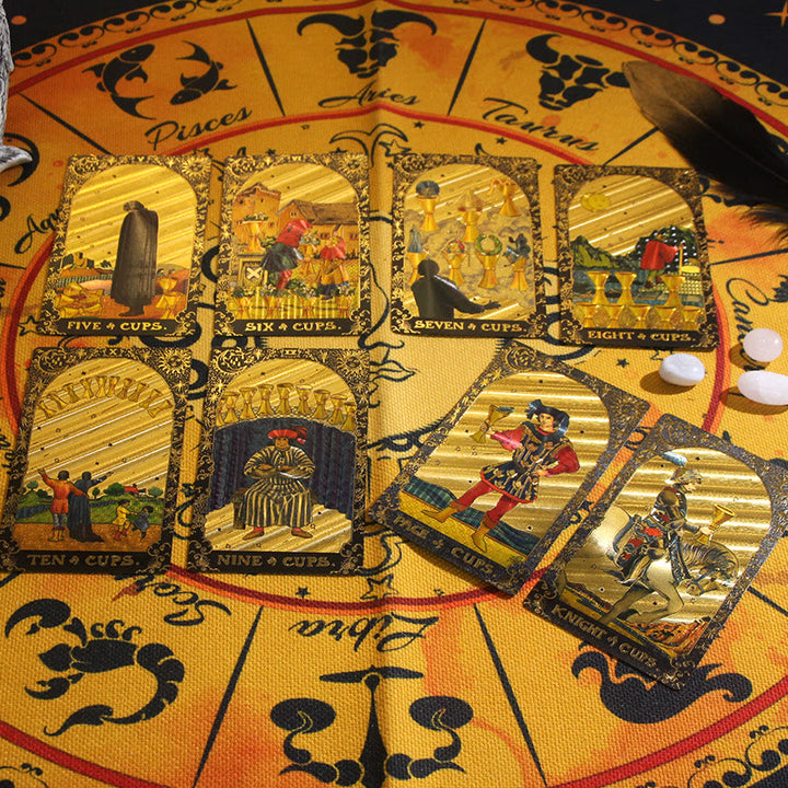 Olivenorma Black Gold Waite Foil Golden Tarot Deck Cards - image 15