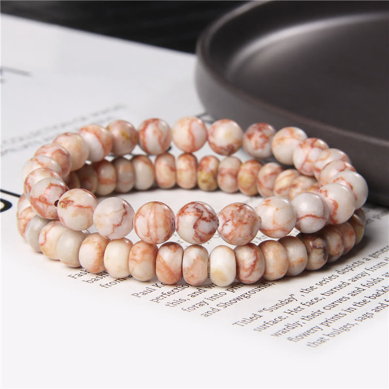 Olivenorma Beaded Jewelry For Man Double Layer Bracelet Set - Rhodochrosite - image 8