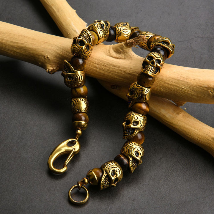 Olivenorma Natural Tiger Eye Handmade Stainless Steel Bracelet - image 12