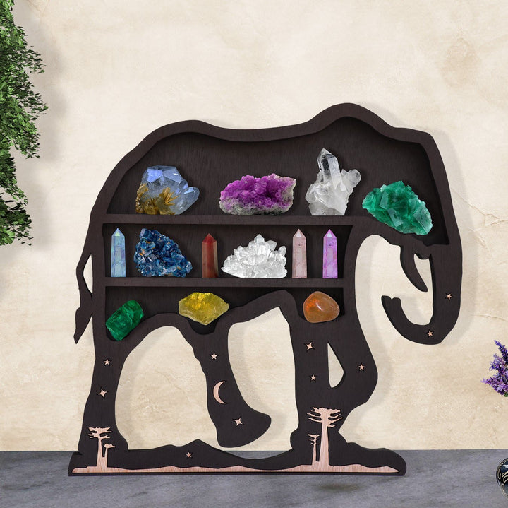Olivenorma Black Elephant Crystal Display Shelf - image 2