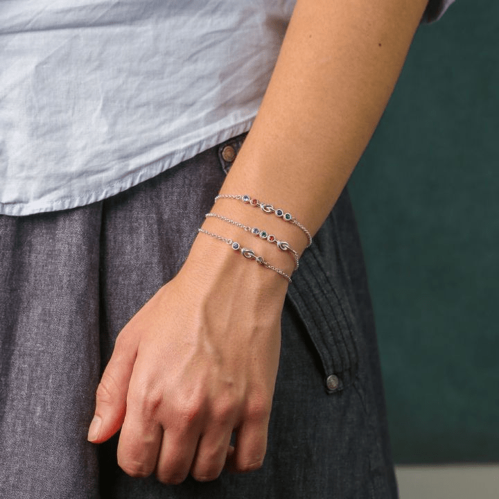 Olivenorma Personalized Heart 2-5 Birthstones Bracelet - image 3