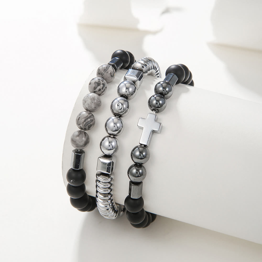 Olivenorma Mens Stacking Gemstone Set Bracelet - image 10