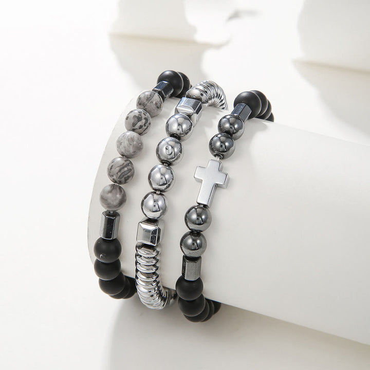 Olivenorma Mens Stacking Gemstone Set Bracelet - image 10