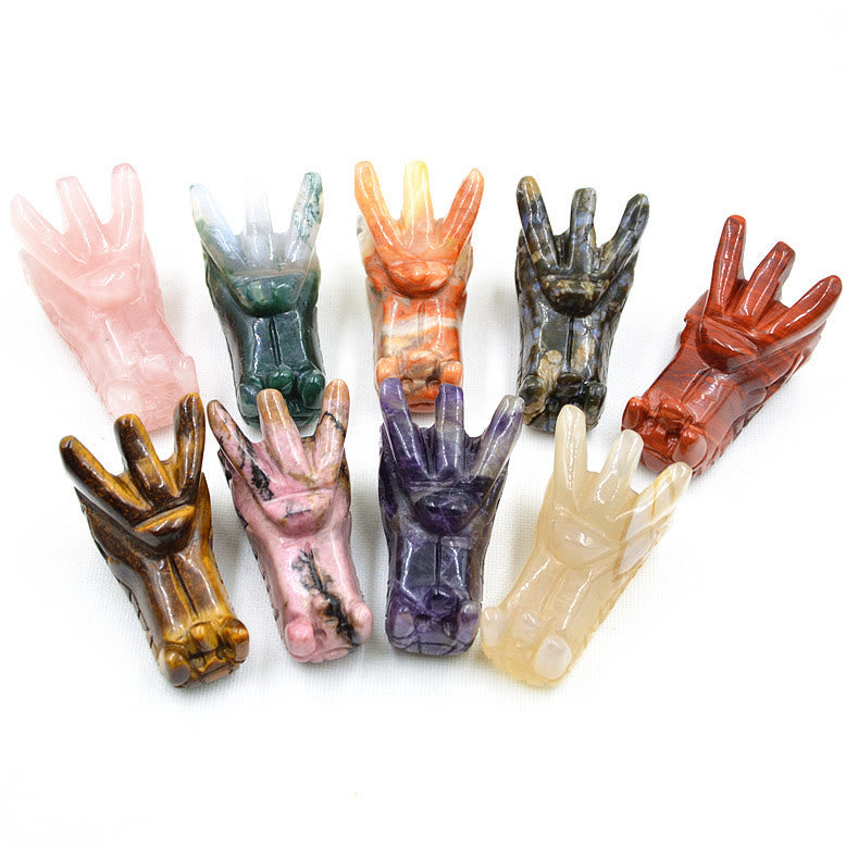 Olivenorma Crystal Dragon Head Gem Crafts Gemstone Decoration - image 0