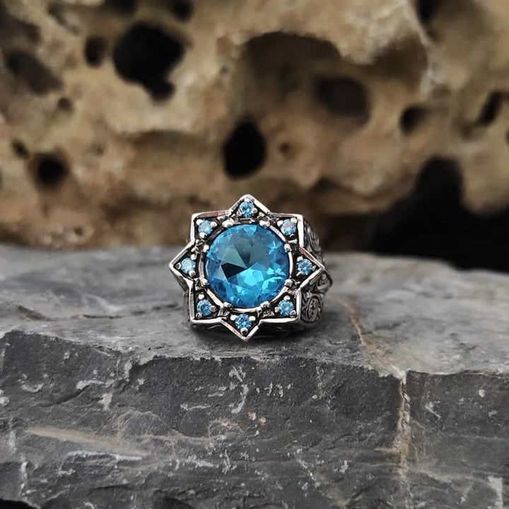 Olivenorma Vintage Octagonal Star Sapphire Ring - image 1