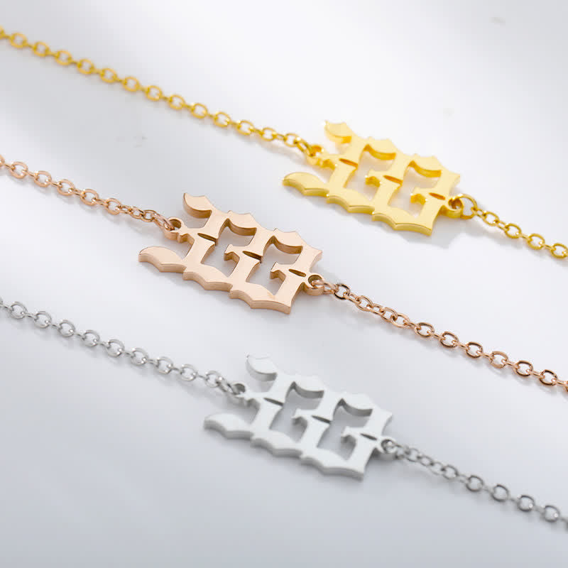 Angel Number Spiritual Anklet Bracelet  - Silver - 333 - image 4