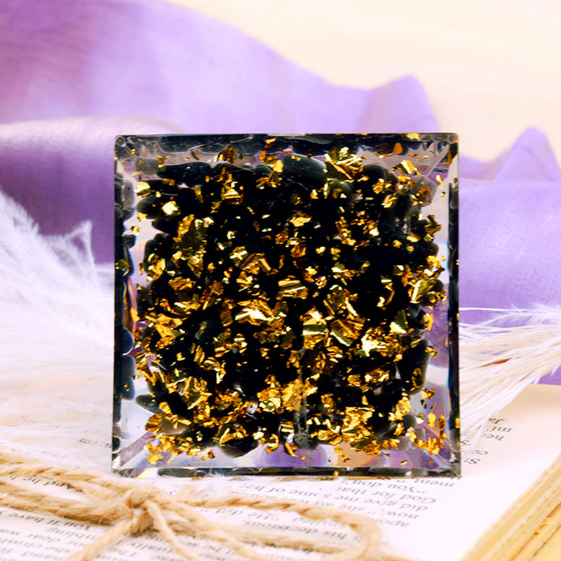 Olivenorma Amethyst Sphere With Obsidian Zodiac Virgo Orgone Pyramid - image 4