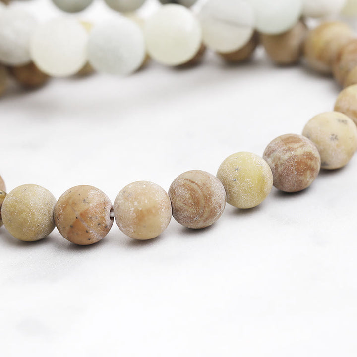 Olivenorma Natural Gemstone Friends Engraving Bracelet - image 4