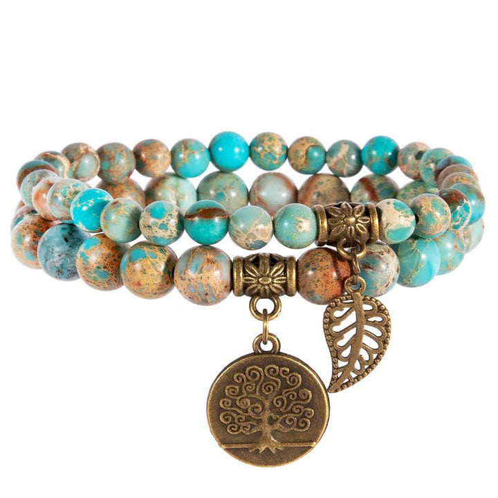 Turquoise Healing Tree Of Life Bracelet - Turquoise - image 0