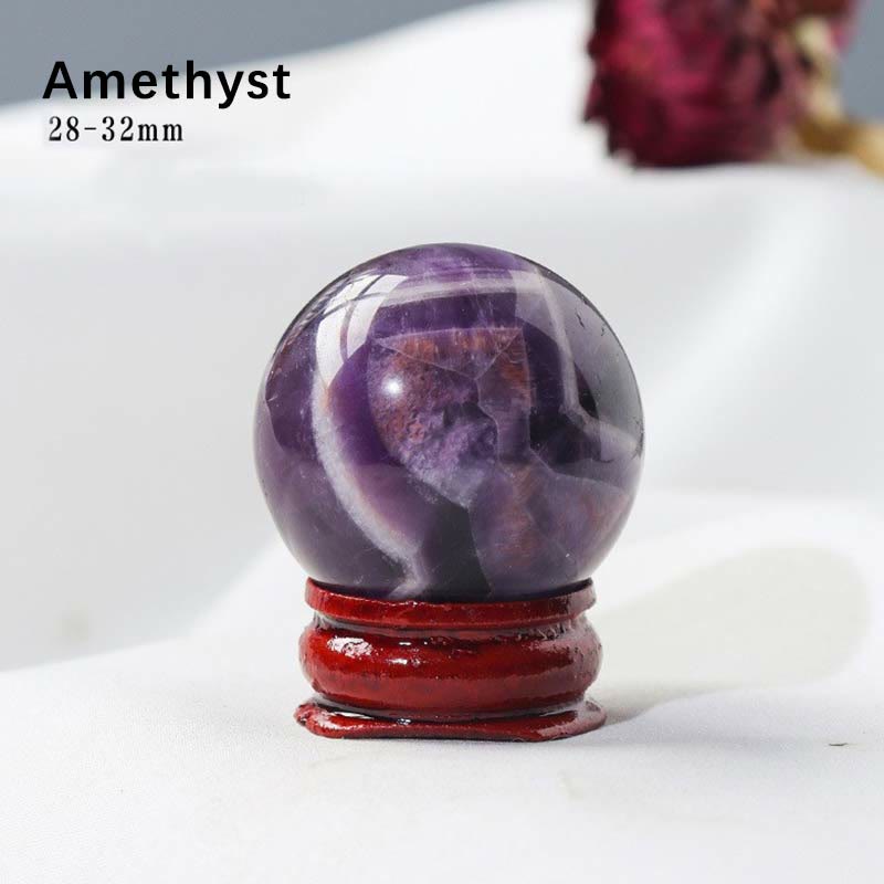 Olivenorma 9pcs Natural Crystal Balls Gemstone Crystal Set - Amethyst - image 7