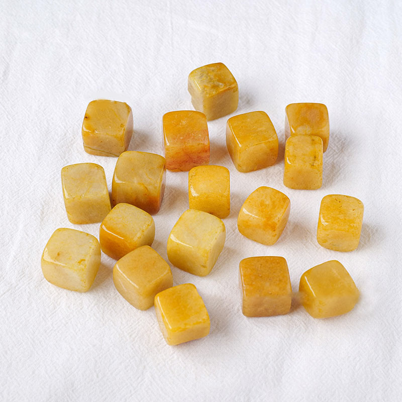 Olivenorma Yellow Agate Crystal Cube Natural Stone - image 5