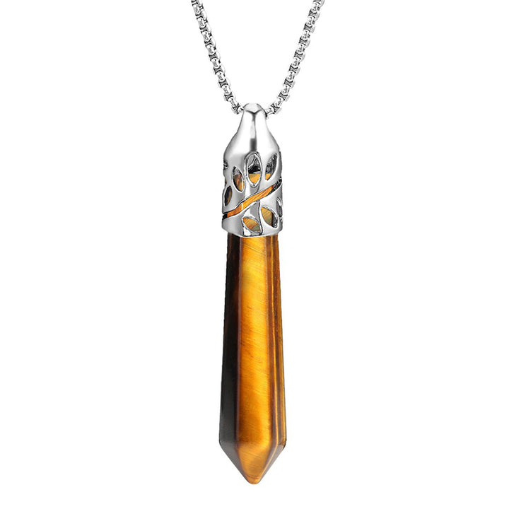 Crrystal Bullet Protection Gemstone Necklace - Tiger Eye - image 7