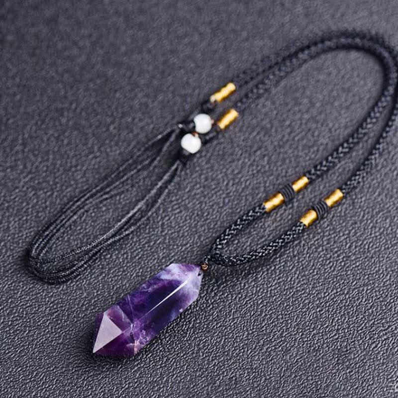 Olivenorma Natural Crystal Amethyst Healing Necklace - image 2