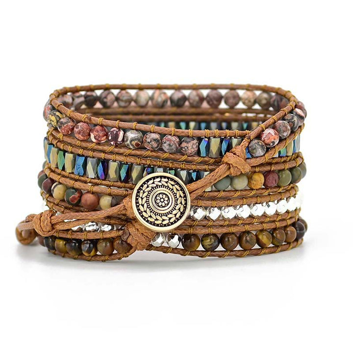 Olivenorma Tiger Eye India Agate Apple Watch Strap Wrap Bracelet - image 4