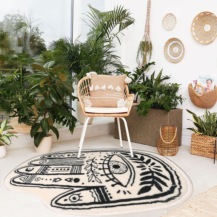 Olivenorma White Hamsa Symbol Soft Area Carpet - image 5