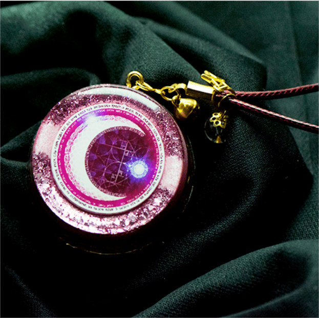 Olivenorma Moonlight Streamer Moon Phase Pink Pendant Orgone Necklace - image 3