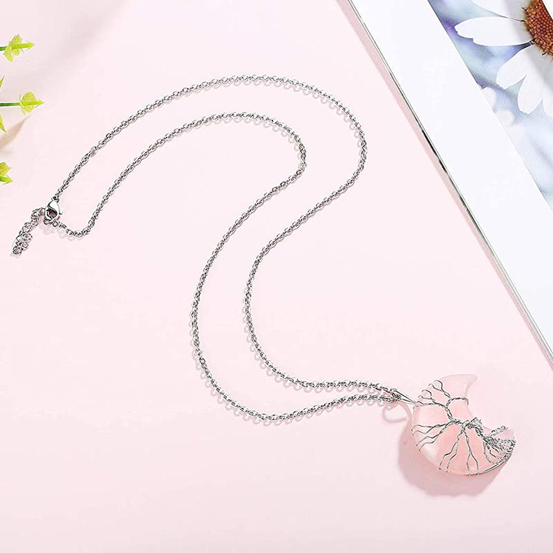 Olivenorma Natural Crystal Moon Necklace - image 13