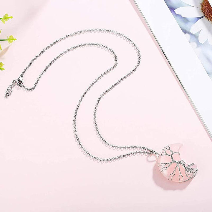 Olivenorma Natural Crystal Moon Necklace - image 13