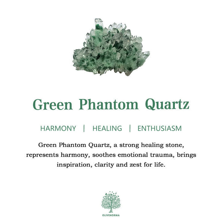 Olivenorma Beautiful Healing Green Phantom Quartz Gemstone Decoration - image 5