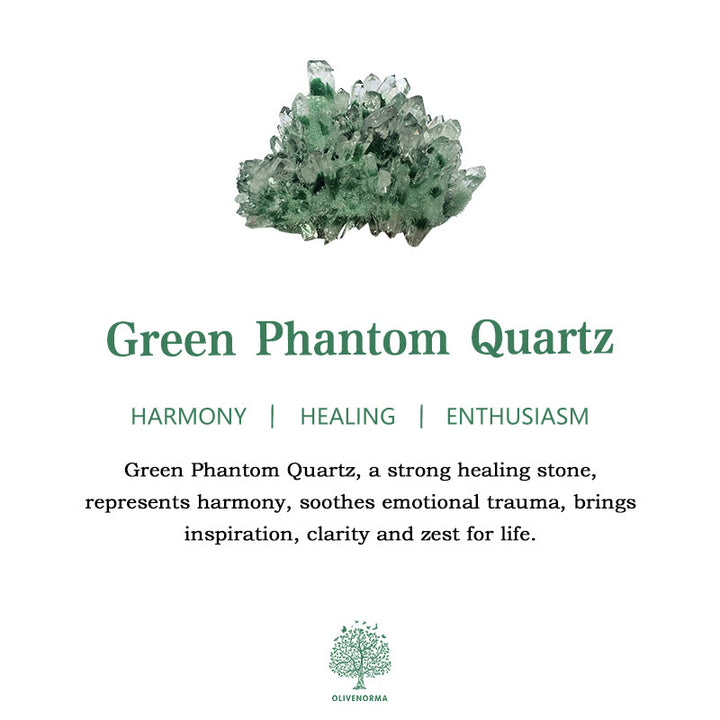 Olivenorma Natural Green Phantom Quartz Carved Leaf Ring - image 4